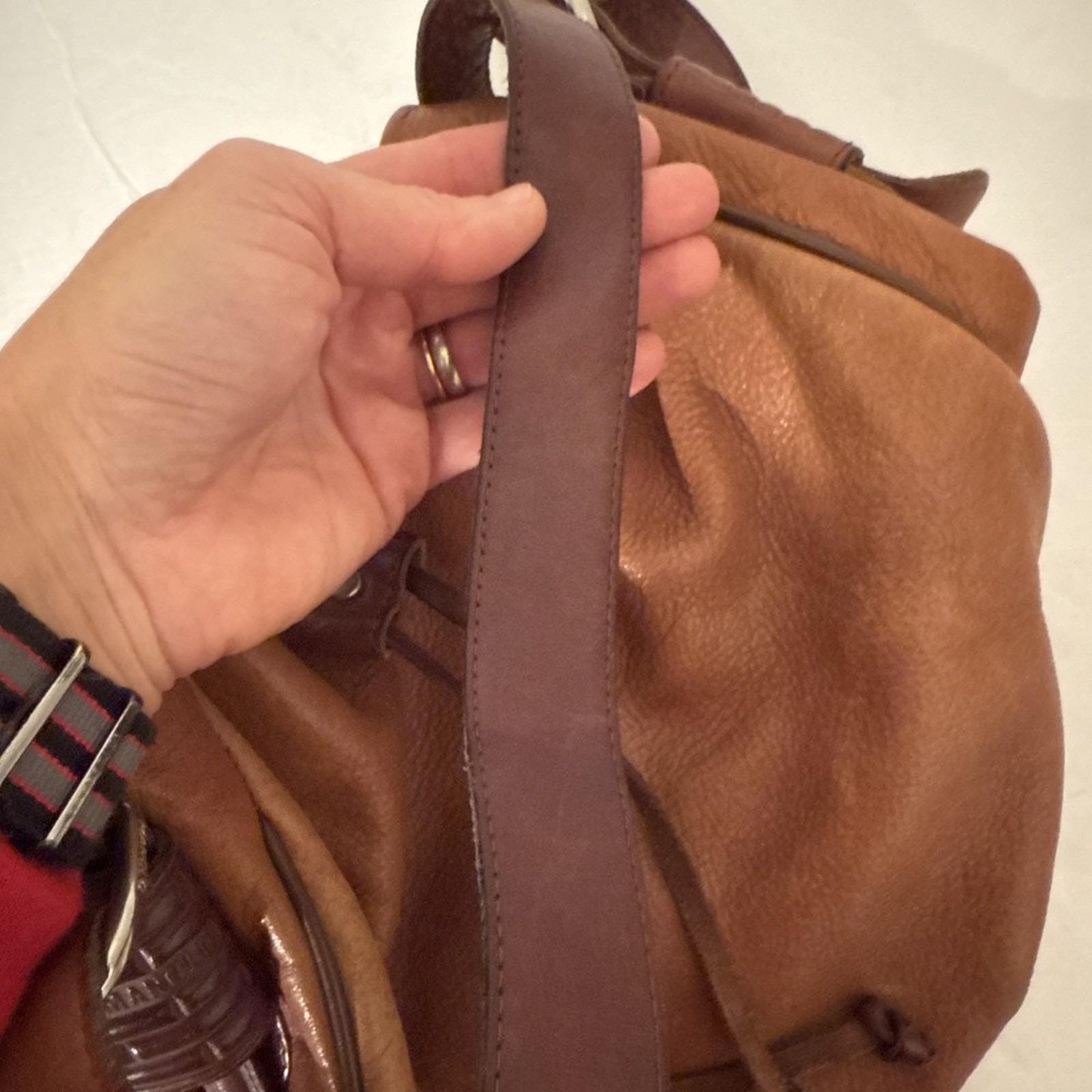 Manolo Blahnik Brown Leather Hobo Bag - Picture 6 of 16